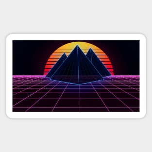 Outrun Pyramids Sticker